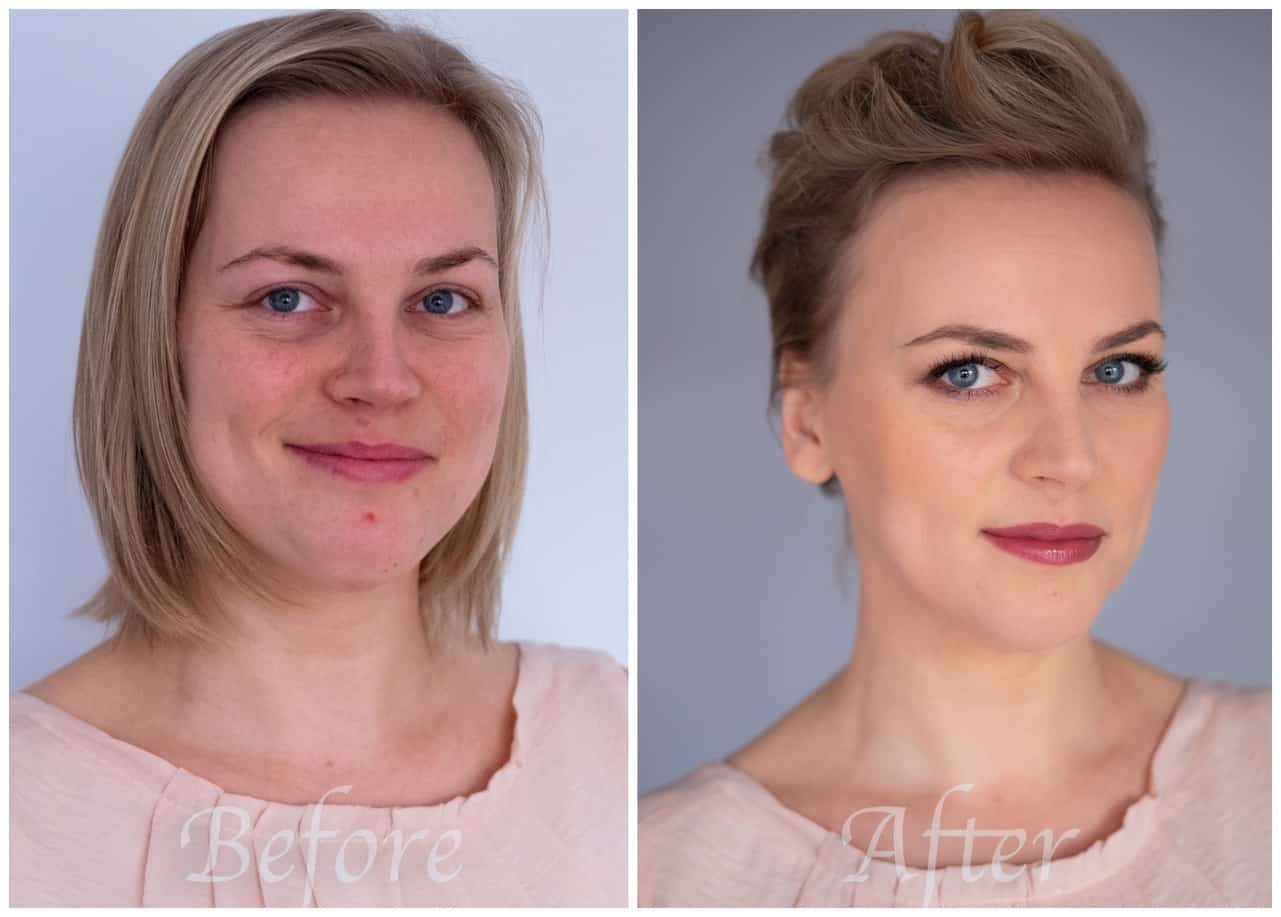 Before and after makeup